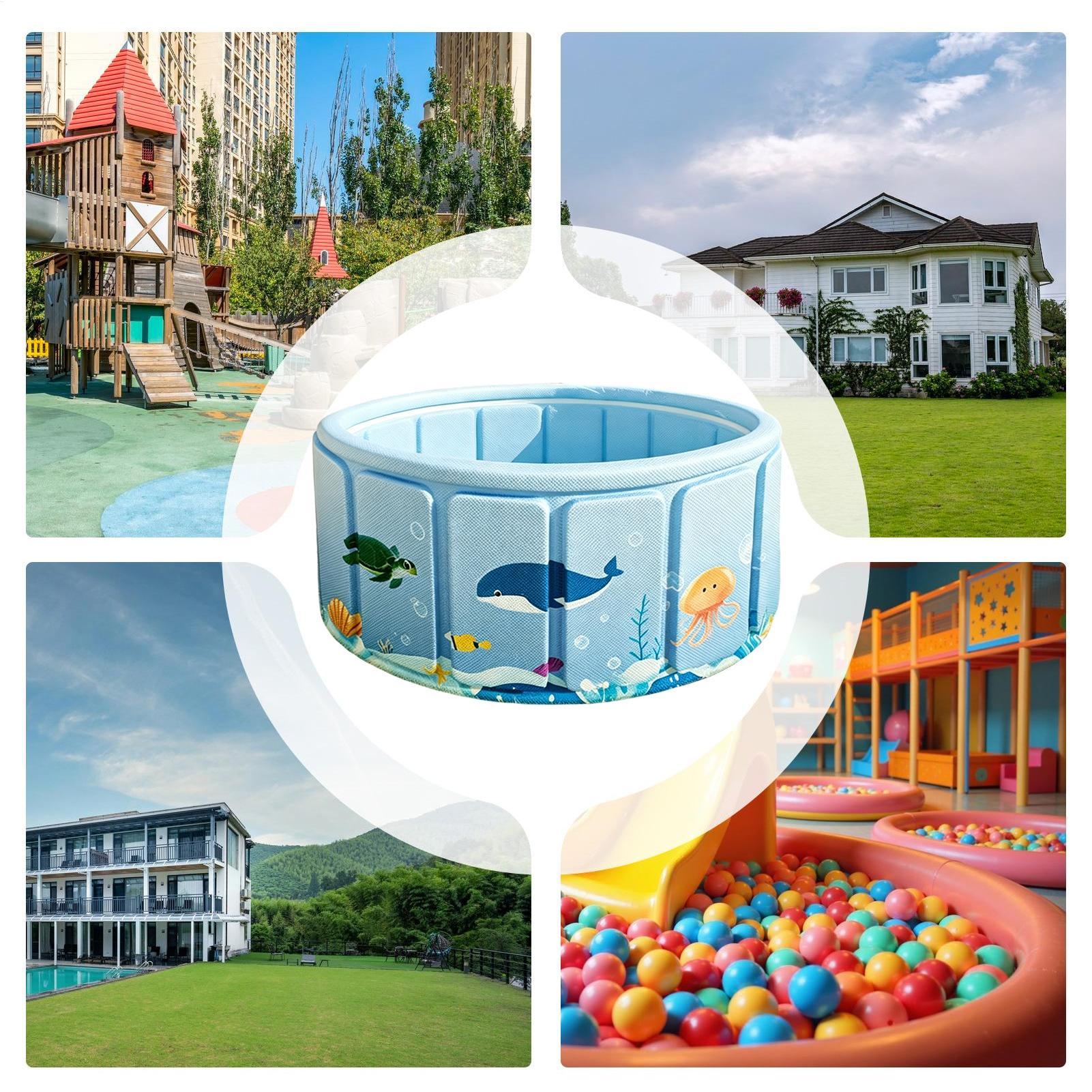 Party Games Kid Friendly - Non Inflatable Foldable Swimming Pool Foldable