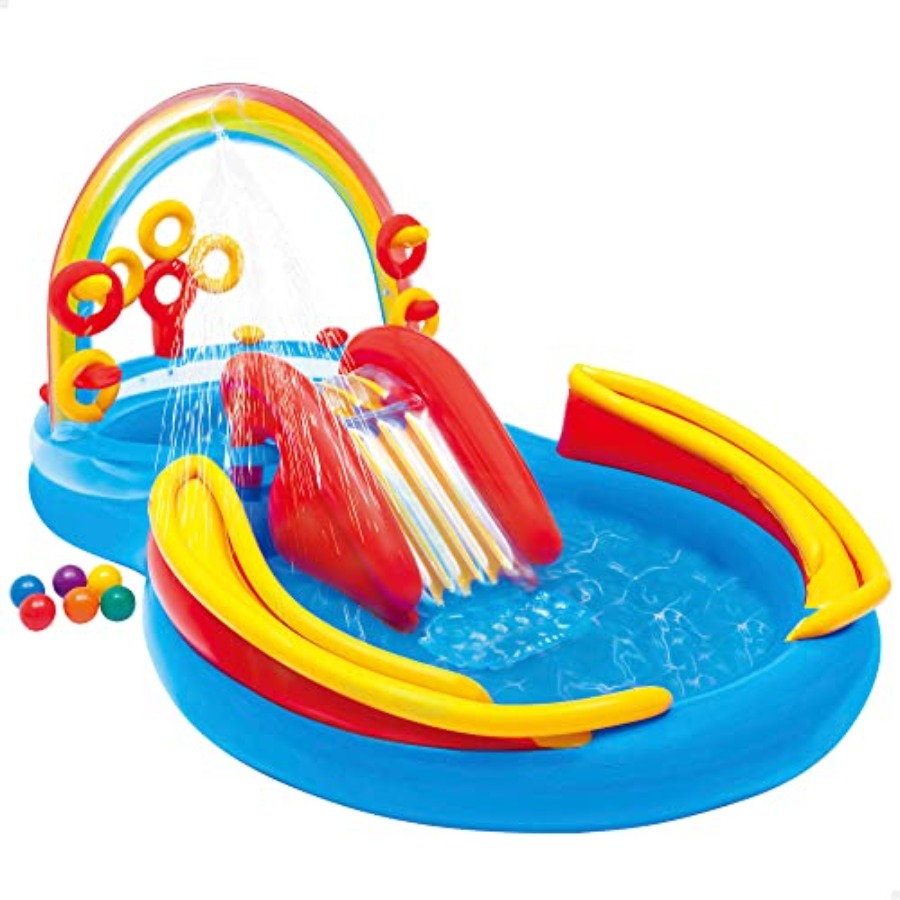 Ring Toss Outdoor - inflatable pool with water slide and
