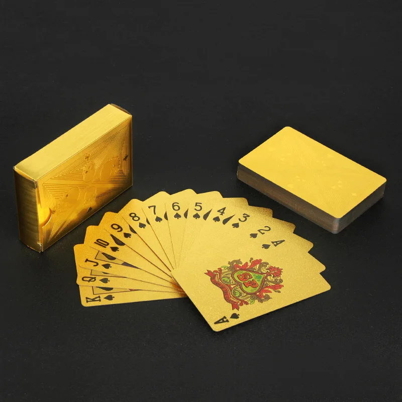 Party Games Using Playing Cards - Gold Foil Skull Poker Cards Waterproof