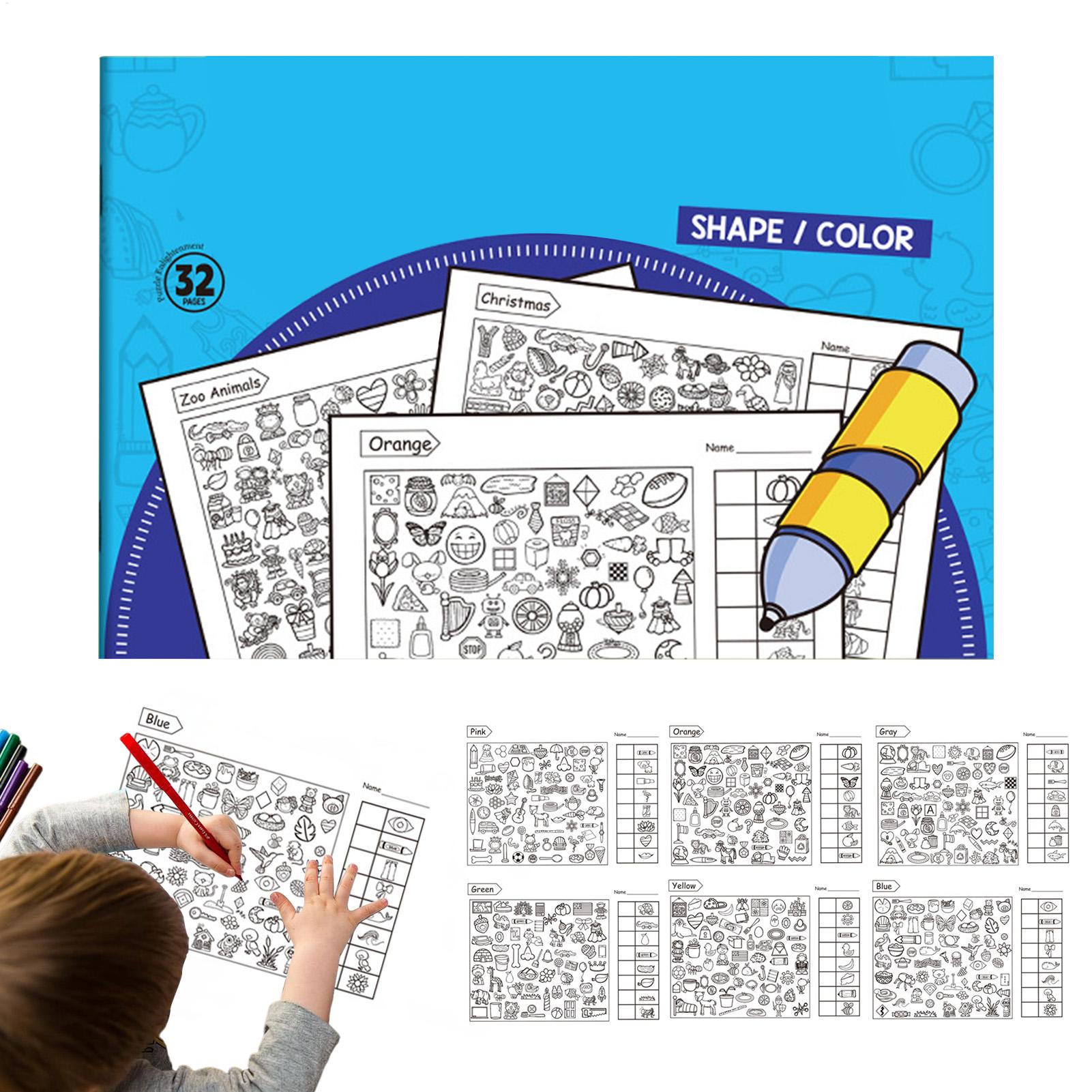 Party Games Kid Friendly - Preschool Activity Book With Matching Games