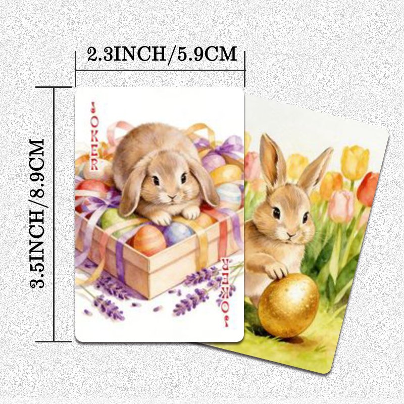 Party Games Bunny - 54pcs Standard Playing Cards for Adult,