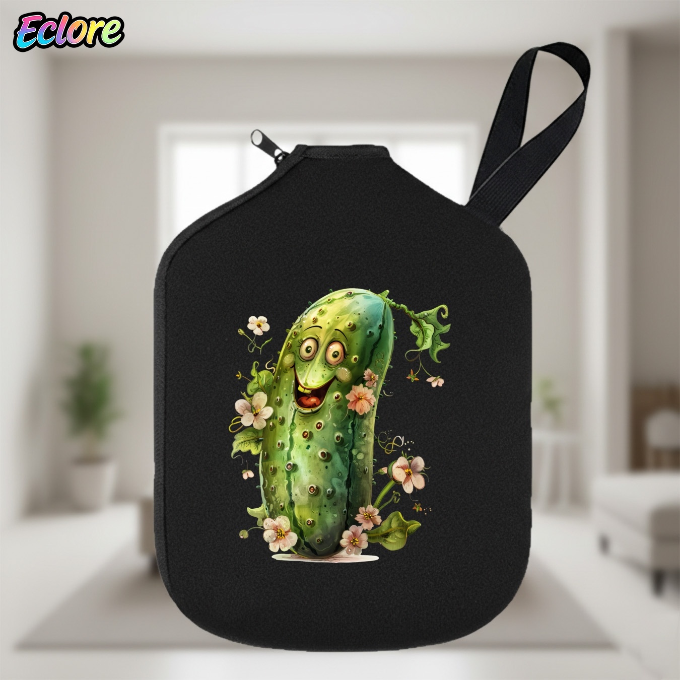 Party Games Cartoon - Cartoon Smile Pickleball Paddle Cover Soft