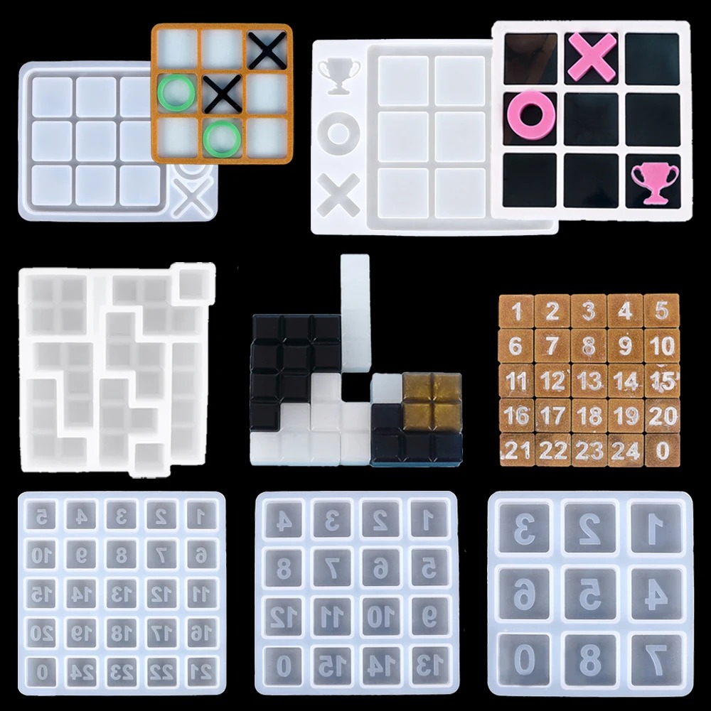 Party Games Kid Friendly - Tic Tac Toe Silicone Resin Mold