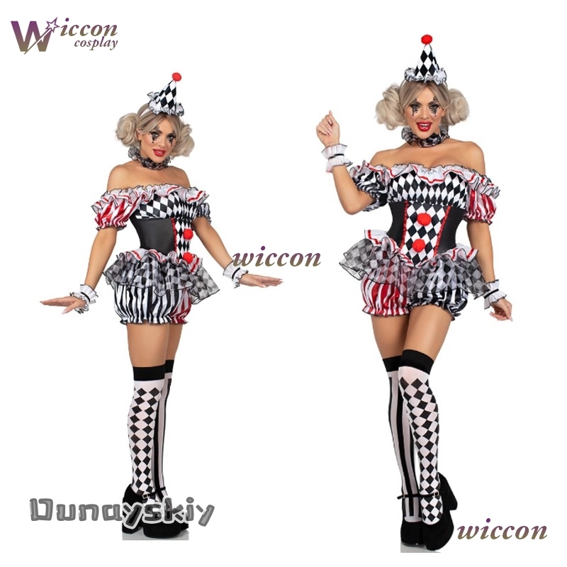 Party Games Online - Women Clown Cosplay Costume Circus Performance