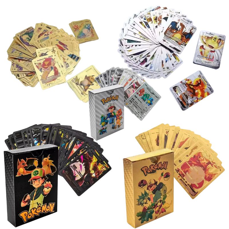 Party Games In Spanish - 55PCS Cards Vmax GX Gold Foil