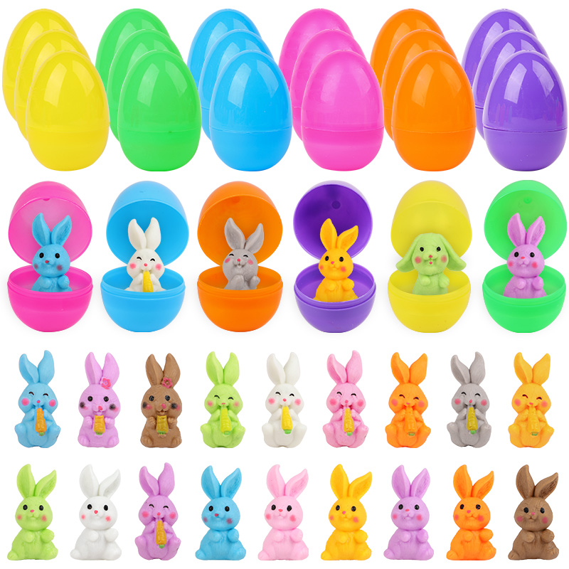 24Pcs Easter Egg With Rabbit F - Party Games Easter Egg 评论和价格