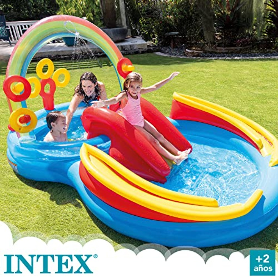 inflatable pool with water sli - Ring Toss Outdoor 评论和价格