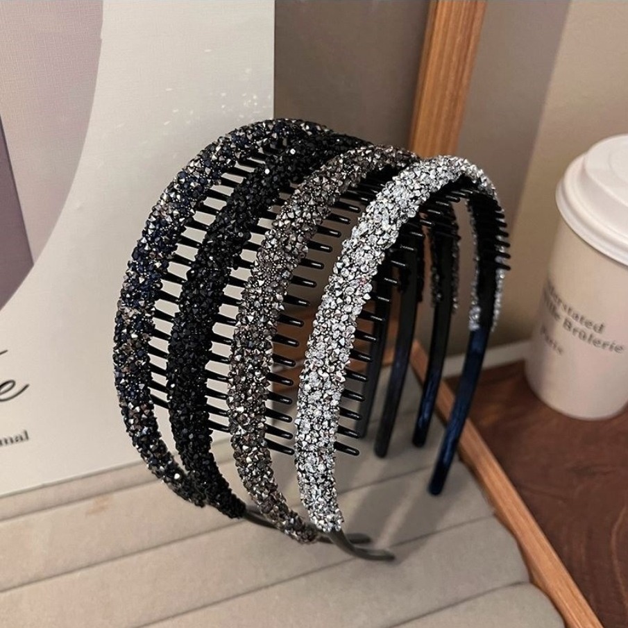 Non-slip Rhinestone Hair Hoops - Ring Toss Outdoor 评论和价格
