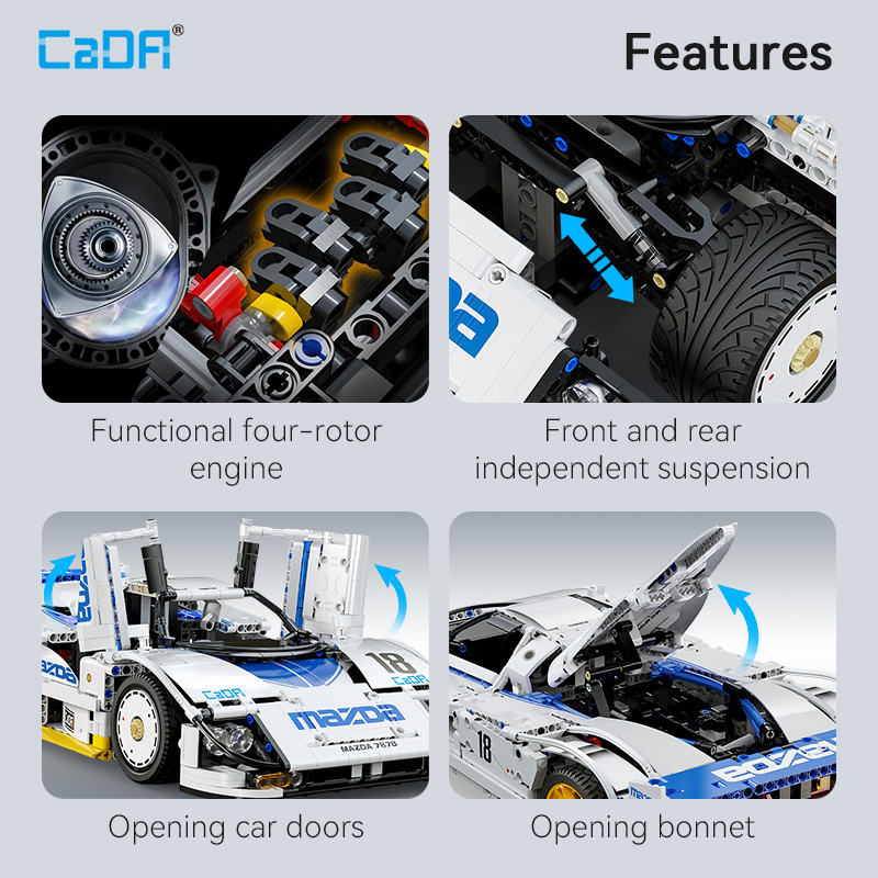 CaDA 1:10 Mazda 787B Technical - Lego Set City 评论和价格