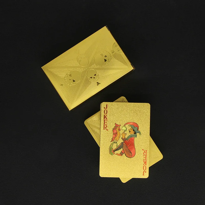 Gold Foil Skull Poker Cards Wa - Party Games Using Playing Cards 评论和价格