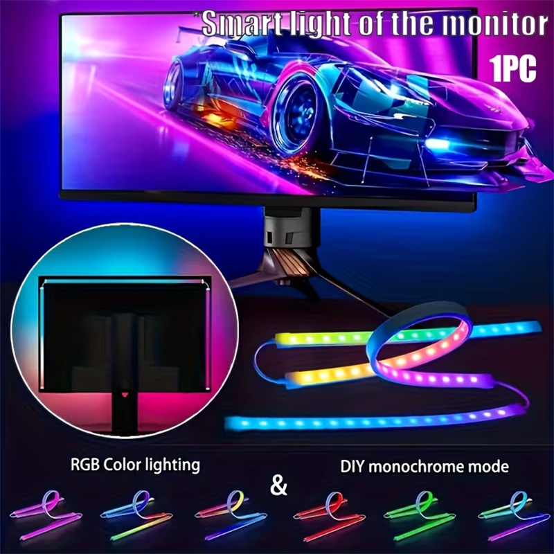 RGB Gaming Lights Strip Monito - Party Games Night 评论和价格