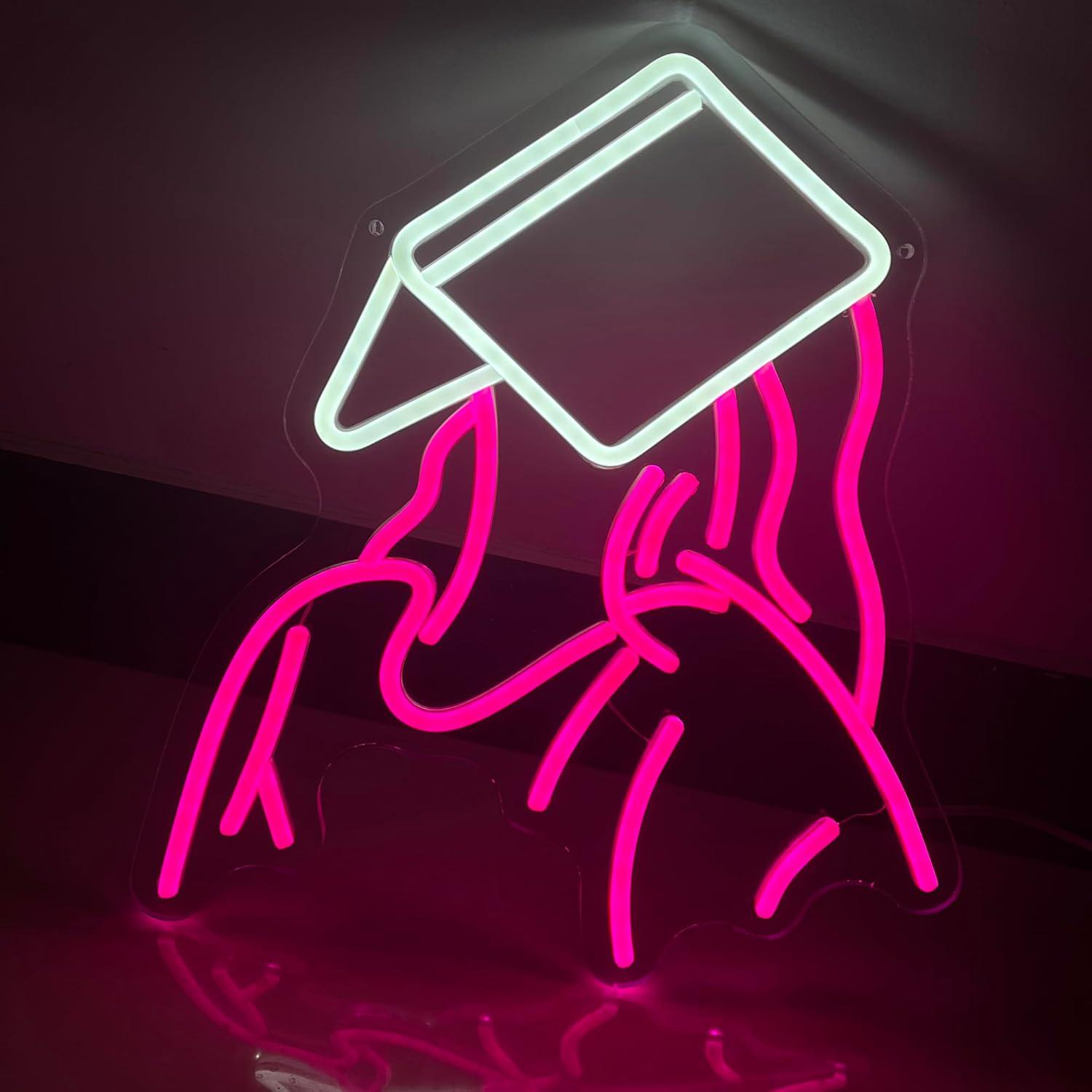 Reading Girl Neon Sign USB Dim - Party Games Girls Night 评论和价格