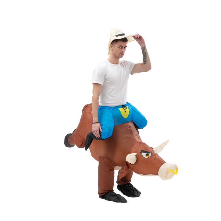 Fun Inflatable Cowboy Costume  - Party Games In Spanish 评论和价格