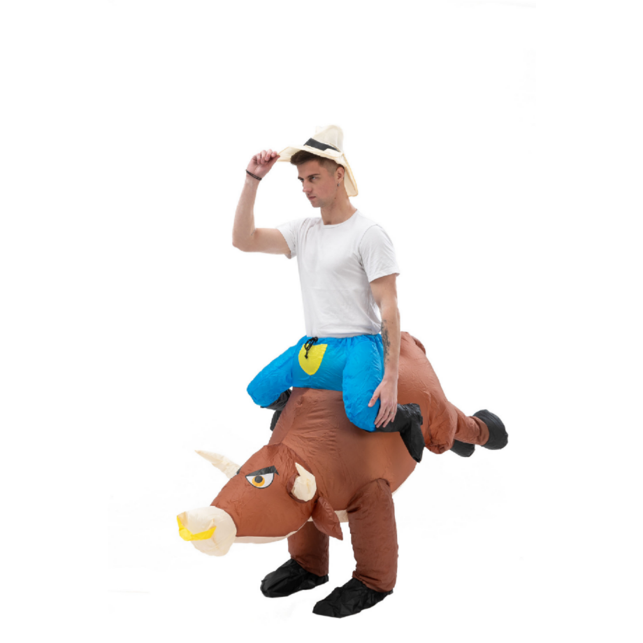 Fun Inflatable Cowboy Costume  - Party Games In Spanish 评论和价格