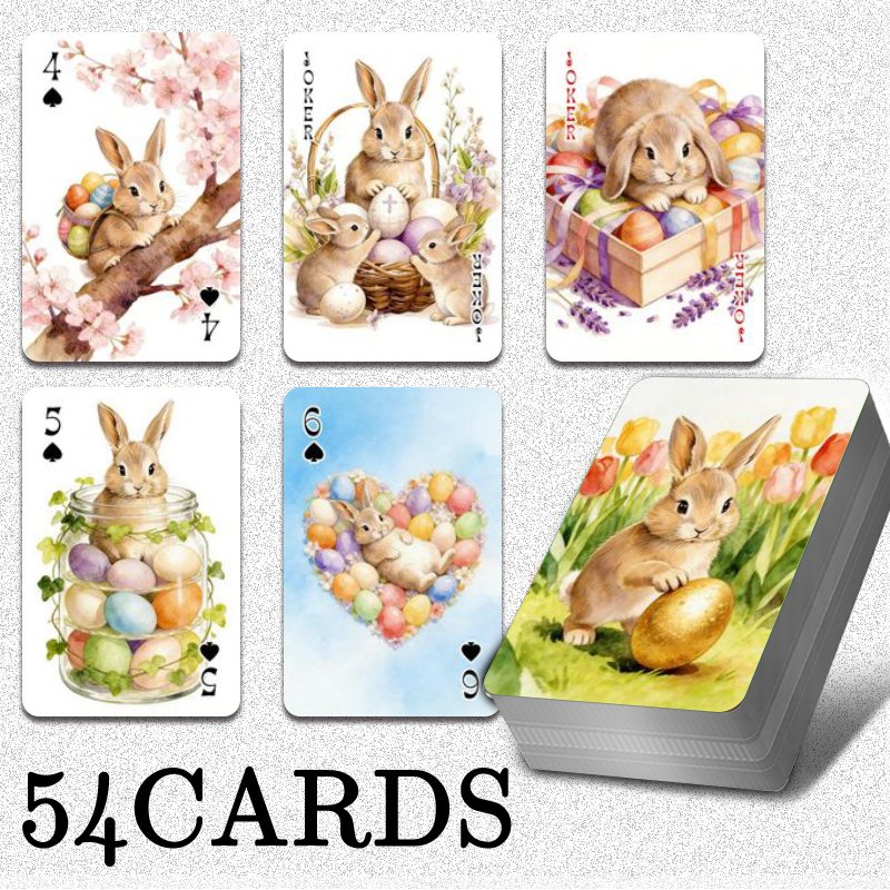 54pcs Standard Playing Cards f - Party Games Bunny 评论和价格