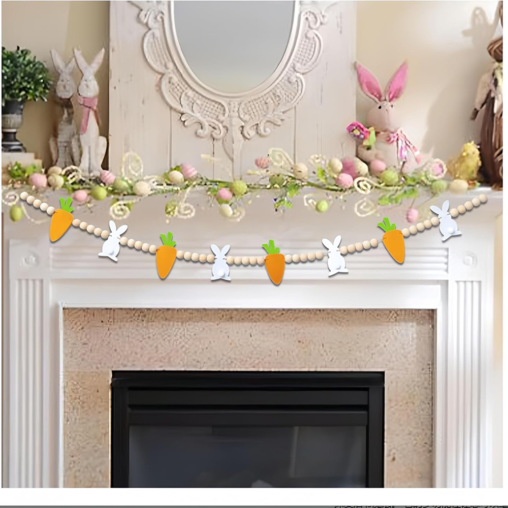 Bunny rabbit Carrot Garland ha - Party Games Easter Egg 评论和价格