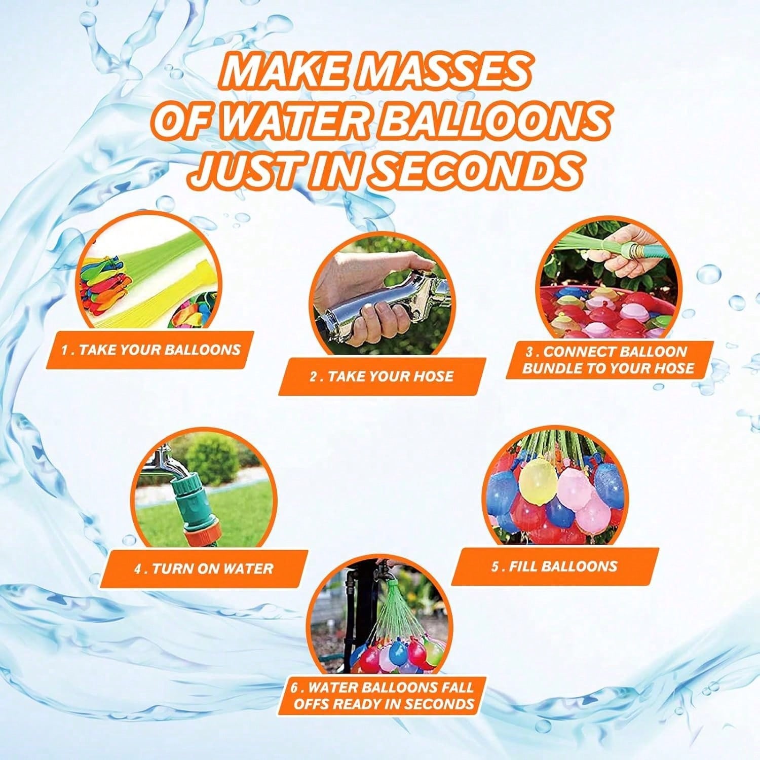 111 Water Balloons, Fast Spray - Party Games Bomb 评论和价格