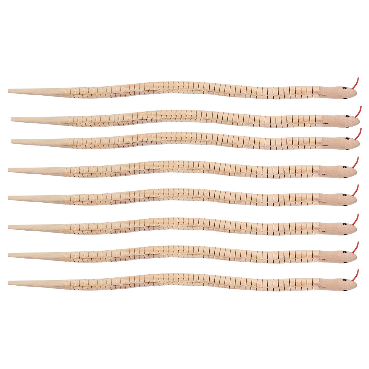 8Pcs Eco Friendly Wooden Snake - Party Games Kid Friendly 评论和价格