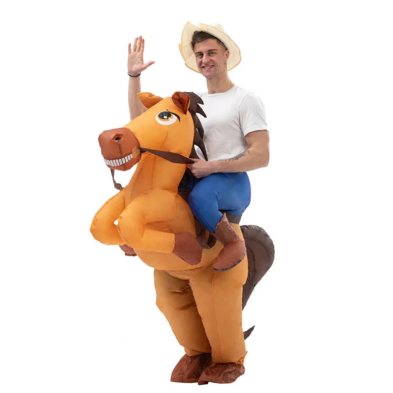 Fun Inflatable Cowboy Costume  - Party Games In Spanish 评论和价格
