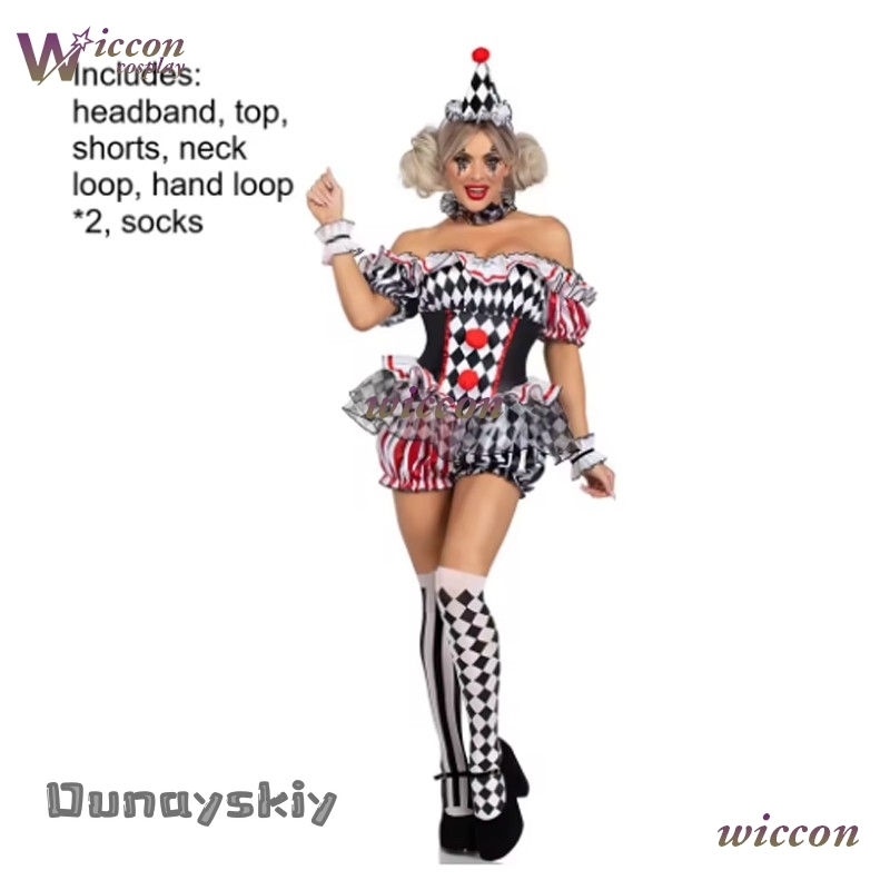 Women Clown Cosplay Costume Ci - Party Games Online 评论和价格