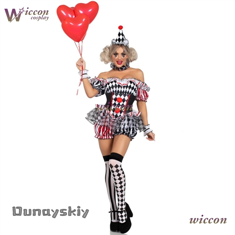 Women Clown Cosplay Costume Ci - Party Games Online 评论和价格