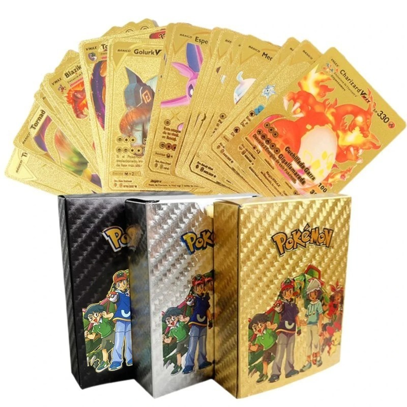 Pokémon Gold Foil Cards55PCS G - Party Games In Spanish 评论和价格