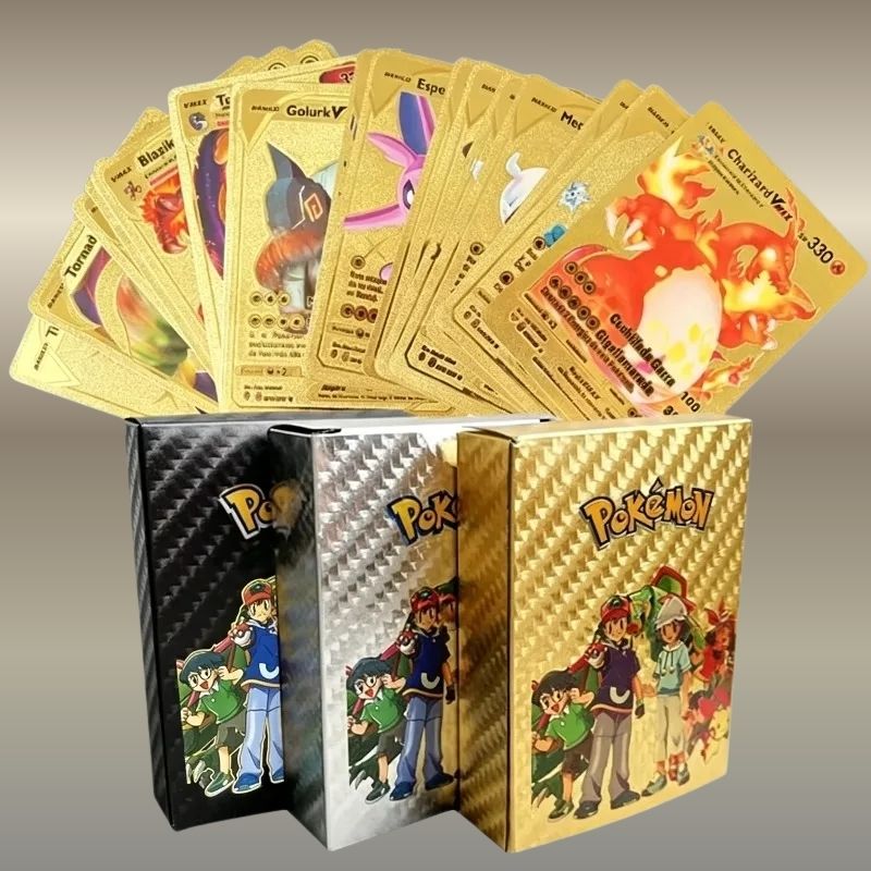 55PCS Cards Vmax GX Gold Foil  - Party Games In Spanish 评论和价格
