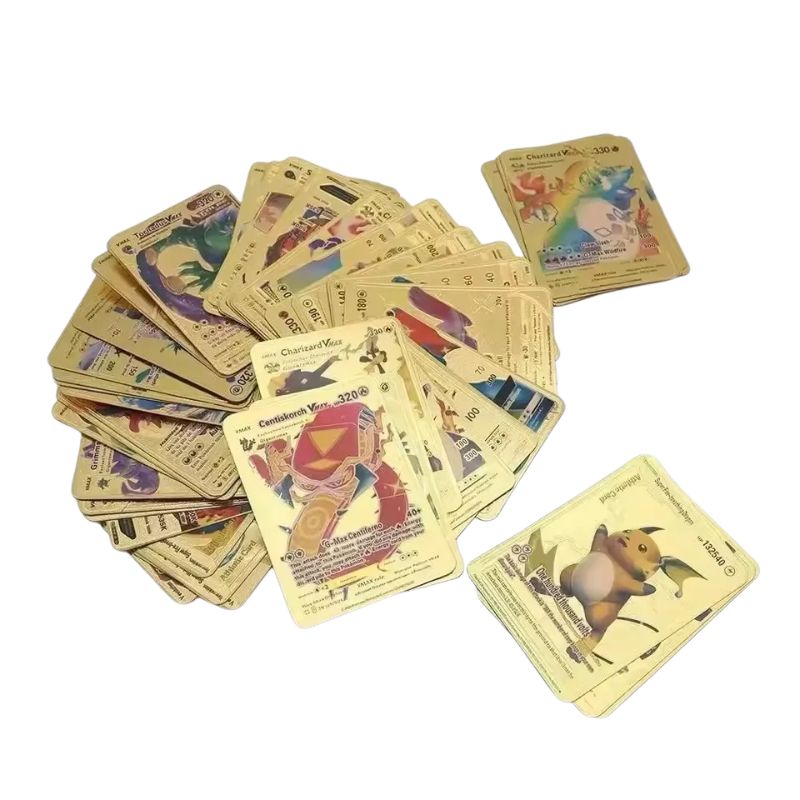 55PCS Cards Vmax GX Gold Foil  - Party Games In Spanish 评论和价格