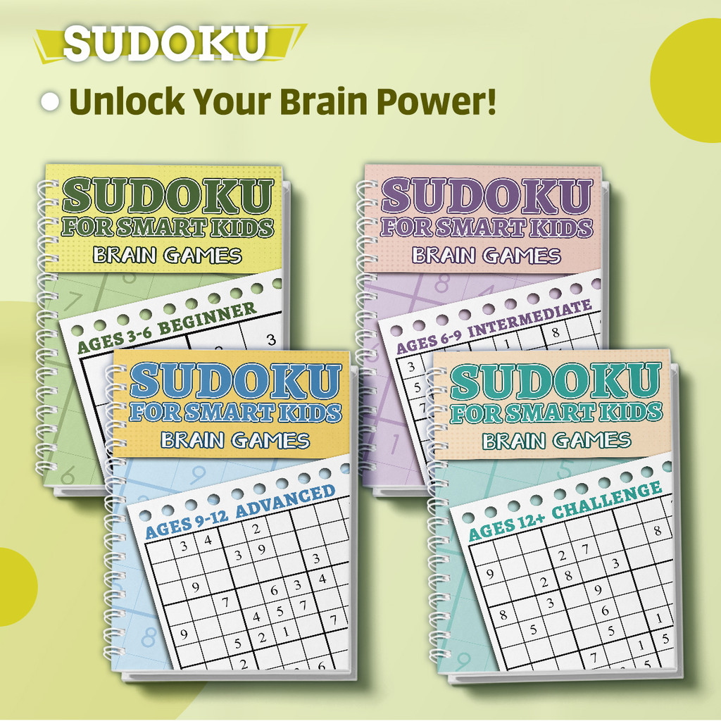 Kids Sudoku Puzzle Book Set, B - Party Games New Year 评论和价格
